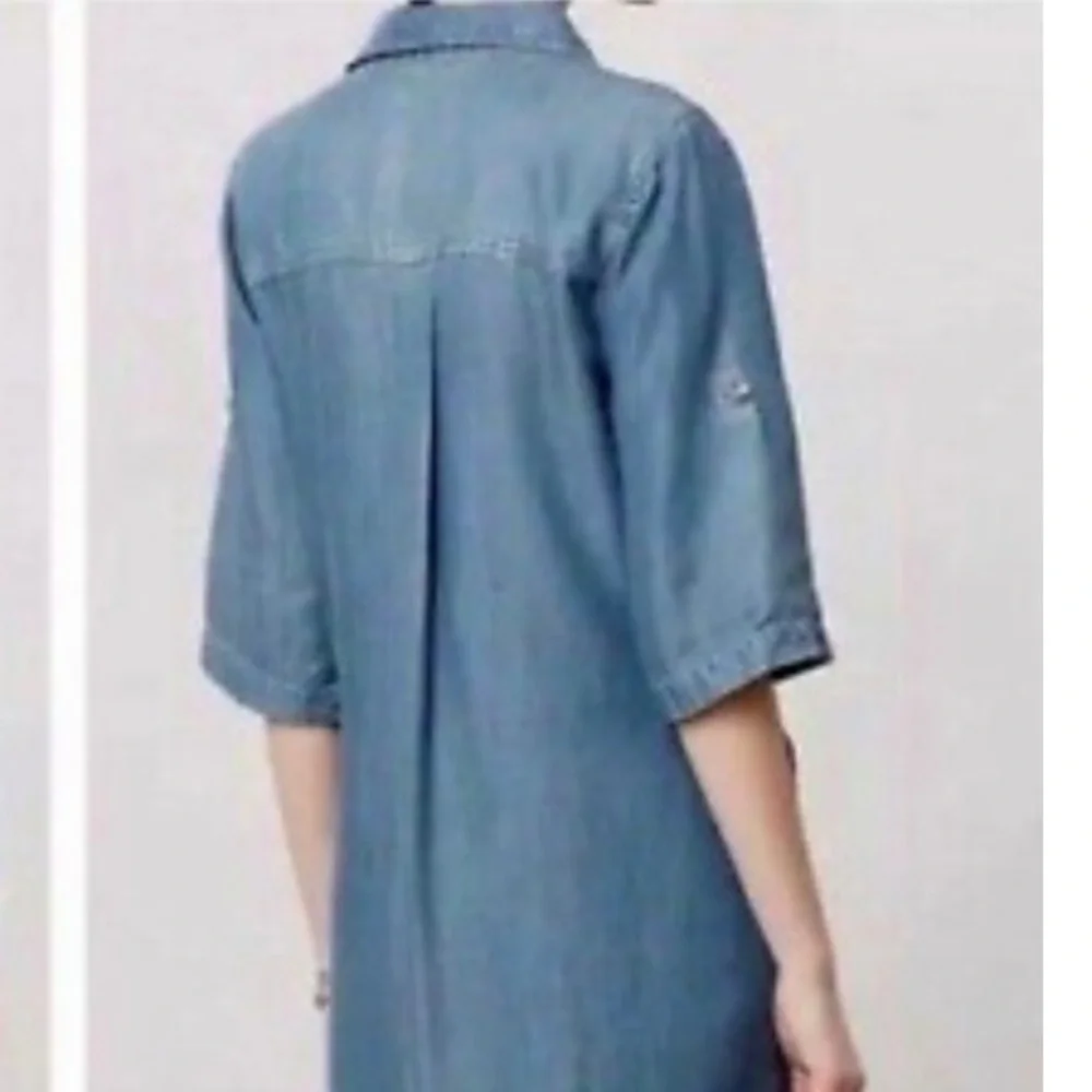 LOFT Blue Denim Mini Dress - Picture 5 of 10